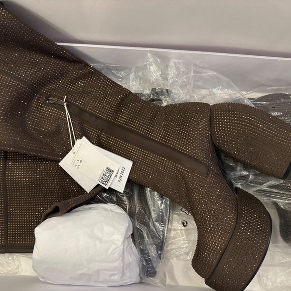 H&M Studio Sequined Rhinestones Embellished Boots - Picture 2 of 6
